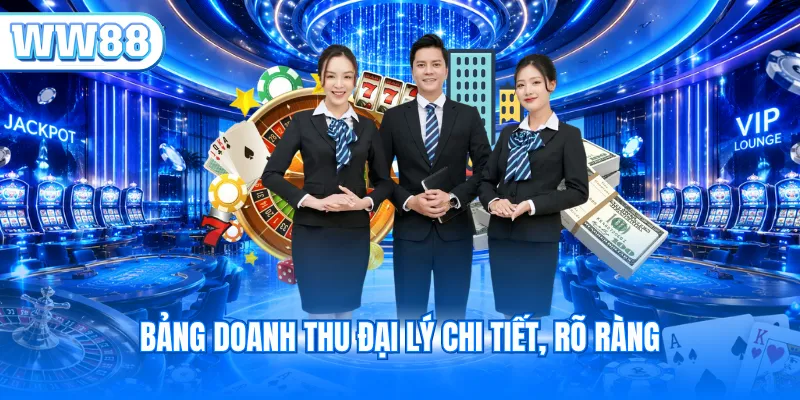 Bảng doanh thu đại lý chi tiết, rõ ràng
